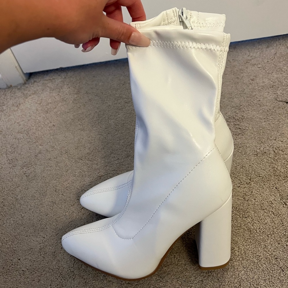 Nasty Gal White Sock Boots
